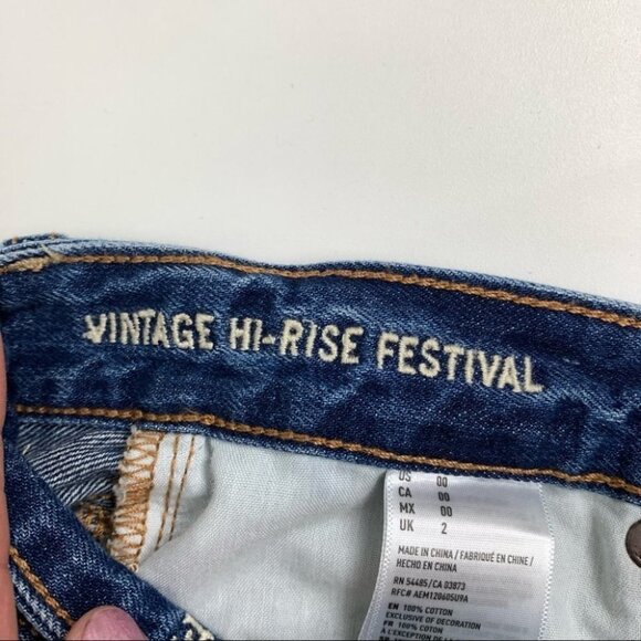 𝅺American Eagle Vintage Hi-Rise Festival Shorts - Picture 6 of 7
